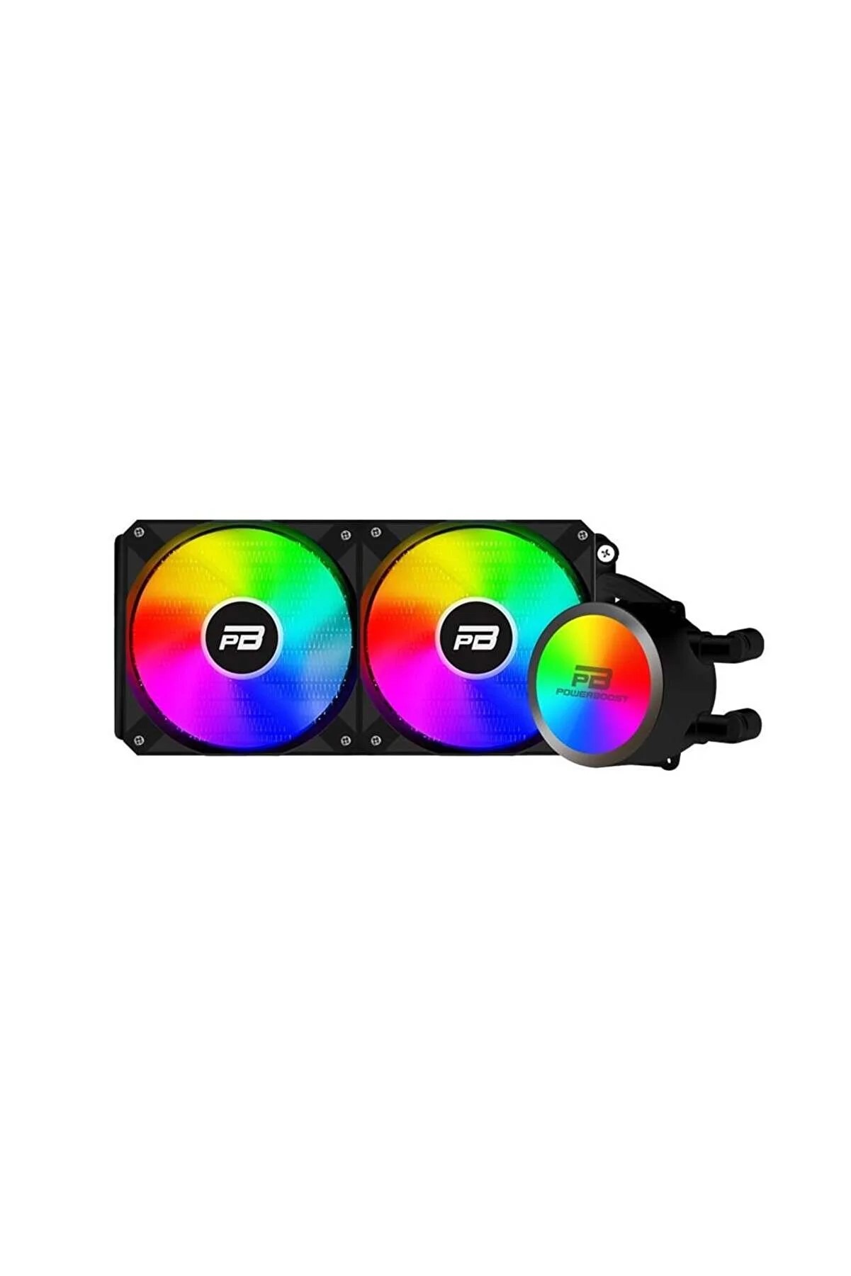 POWERBOOST NOBLE 240 RAINBOW FANLI 240MM (LGA1700-AM4-AM5) UYUMLU SIVI SOGUTMA SISTEMI (SIYAH